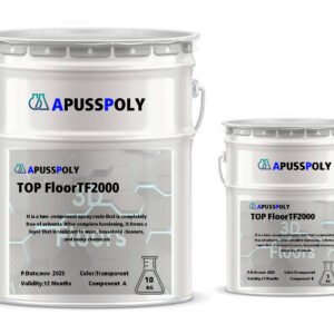 ايبوكسي شفاف أرضيات TOP FloorTF2000 توب فلور   هو عبارة عن طلاء ايبوكسي شفاف من مركبين بنسبة صفر نسبة مواد عضوية متطايرة و ذاتي التسوية و الذي يمكن أن يستخدم كطبقة نهائية او كمادة رابطة لارضيات الكوارتز او أرضيات رقائق الايبوكسي